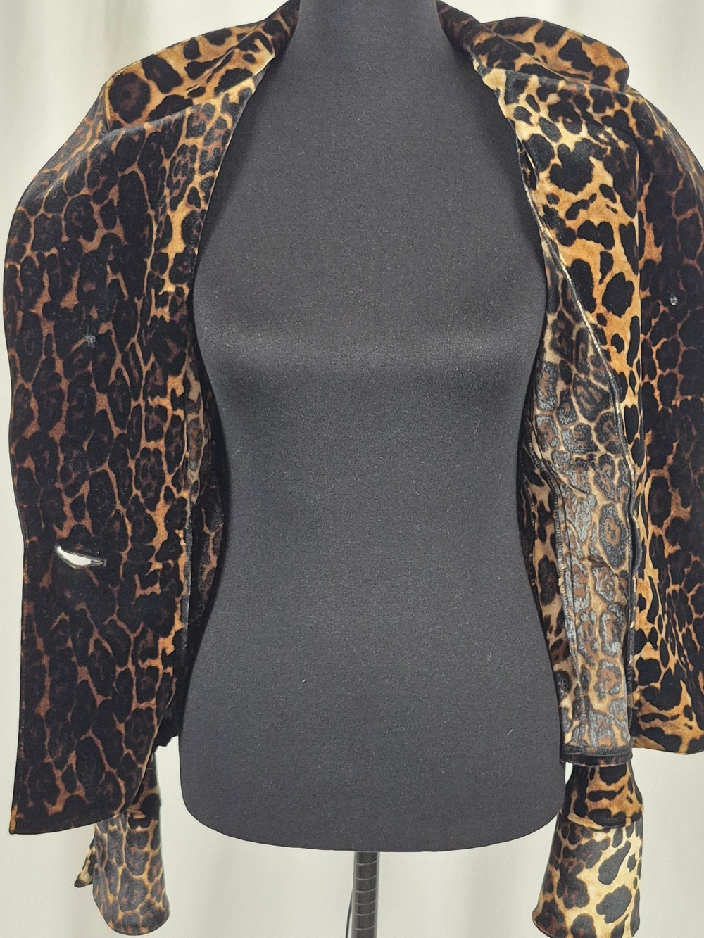 Design Today's by Song & Sung Vintage (Med) Velvet Leopard Blazer Modern Size XS - Picture 8 of 16